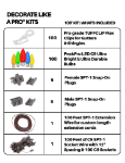 C9 Decorate Like a Pro® Kit - 100' LED Diamond Faceted Multi Color Brown Wire w/12" Bulb Spacing